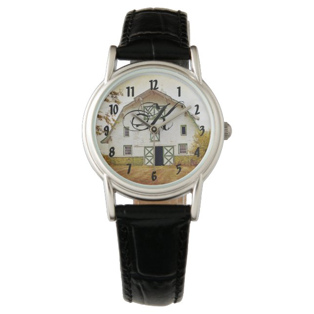 Personlig Wrist Watch Sunset Barn Land Rusti Armbandsur (Framsida)