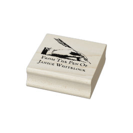 Personlig Writer's Wooden Frimärke Stämpel