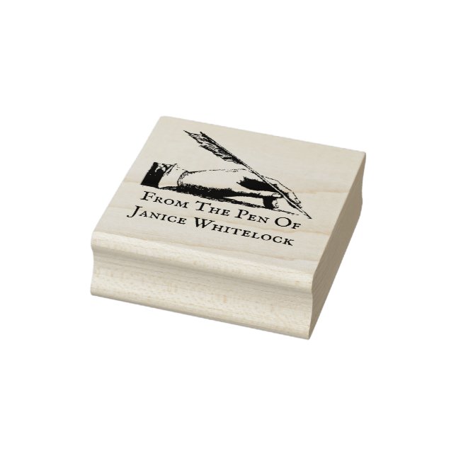 Personlig Writer's Wooden Frimärke Stämpel (Stämpel)