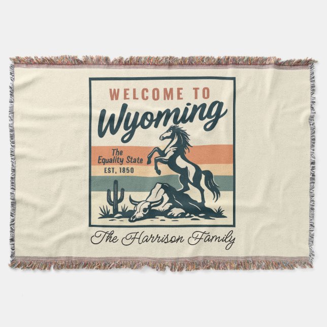 Personlig Wyoming Kastfilt Filt (Framsidan)