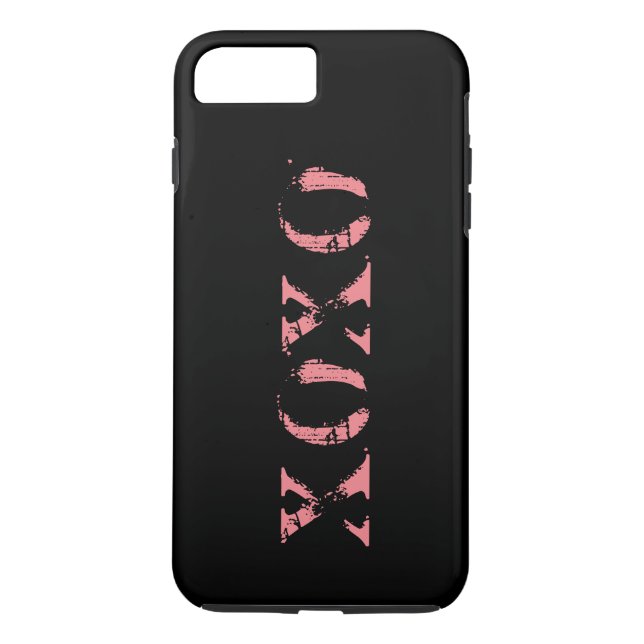 Personlig XOXO Black & Ro Guld Case-Mate iPhone Skal (Baksida)