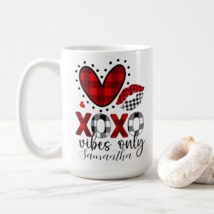 Personlig xoxo vibes endast Valentindagen 2024 Kaffemugg
