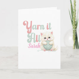 Personlig Yarn it All Grattiskort Kort