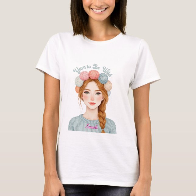 Personlig | Yarn to Be Wild T-shirt (Framsida)