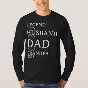 Personlig Years Legend Make Pappa Grandpa T Shirt