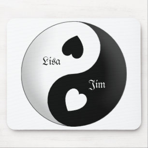 Personlig Yin Yang Kärlek Mouse Pad Musmatta