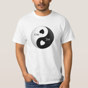 Personlig Yin Yang Kärlek Shirt Tee