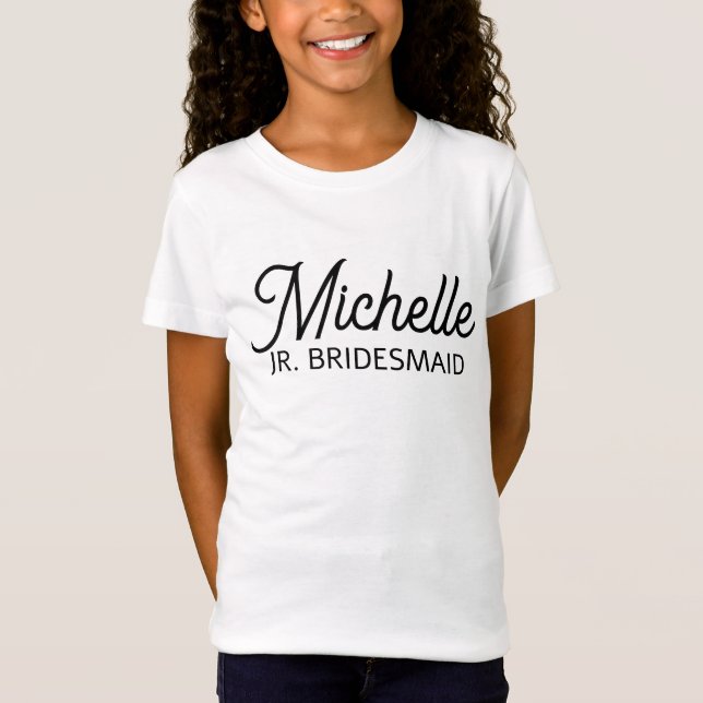 Personlig, yngre brudesmaid t shirt (Framsida)
