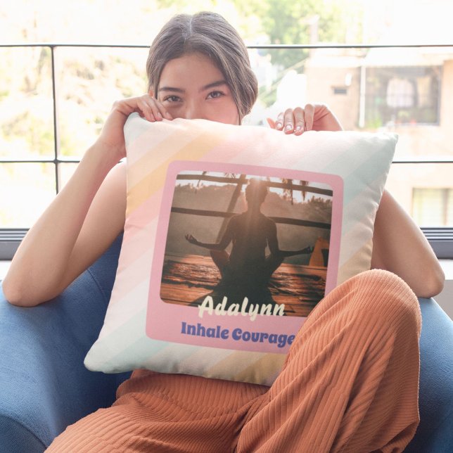 Personlig Yoga Älskare Lärare Mamma Women Gift Kudde (Personalized Yoga Lover Teacher Mom Women Gift)