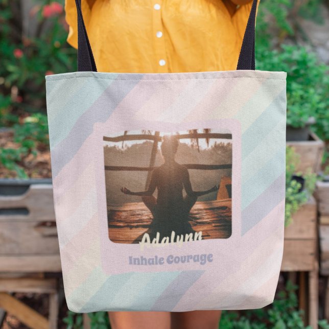 Personlig Yoga Älskare Lärare Mamma Women Gift Tygkasse (Personalized Yoga Lover Teacher Mom Women Gift)