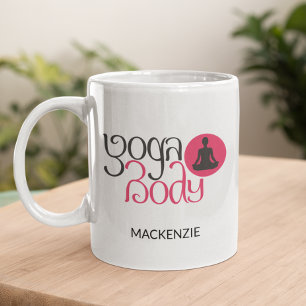 Personlig Yoga Body med Yoga Pose Graphic Kaffemugg