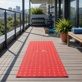 Personlig Yoga Mat med Monogram- och Runic-symbol