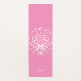 Personlig Yoga Mat Meditation Gift Rosa