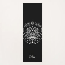 Personlig Yoga Mat Meditation Gift Women Black