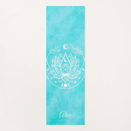 Personlig Yoga Mat Meditation Gift Women Blue