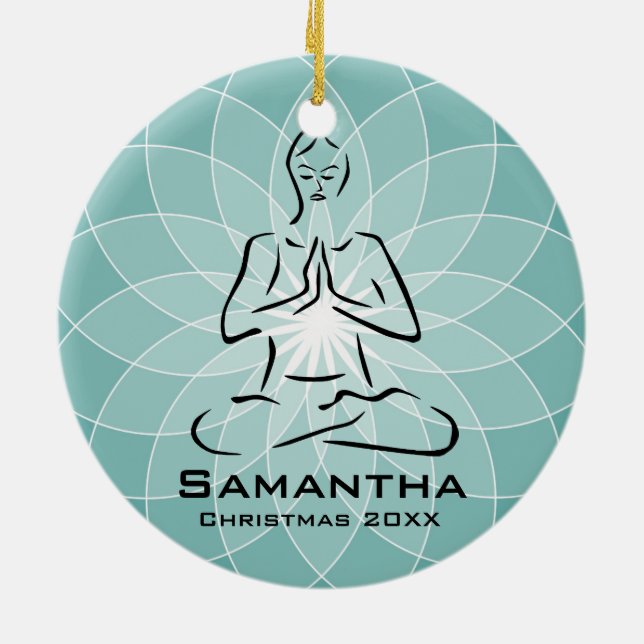 Personlig Yoga Pose Ornament (Baksidan)