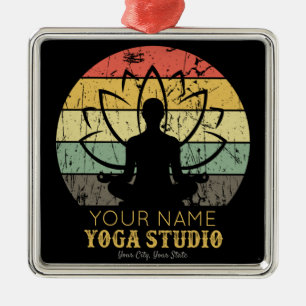 Personlig Yoga Studio Fitness Instructor Guru Julgransprydnad Metall