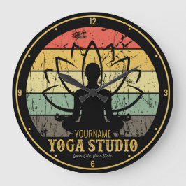 Personlig Yoga Studio Fitness Instructor Guru Stor Klocka