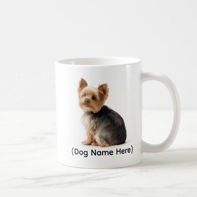 Personlig Yorkie ”Jag äger dig” Kaffemugg (Höger)