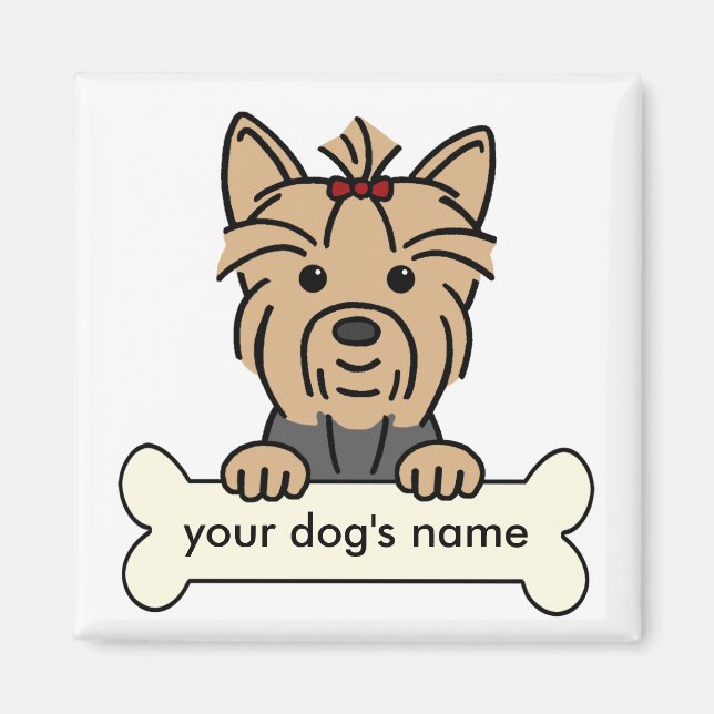 Personlig Yorkie Magnet (Framsidan)