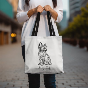 Personlig Yorkie Sketch Tygkasse