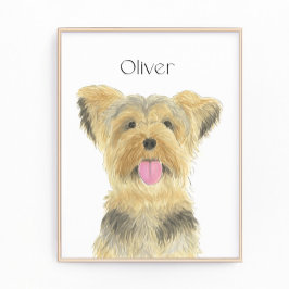 Personlig Yorkie Yorkshire Terrier Art Fototryck