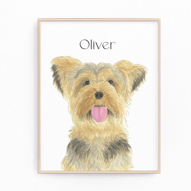 Personlig Yorkie Yorkshire Terrier Art Fototryck (Skapare uppladdad)