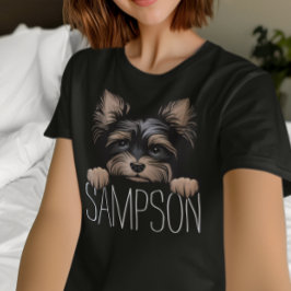 Personlig Yorkie Yorkshire Terrier Hund Namn T Shirt