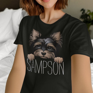 Personlig Yorkie Yorkshire Terrier Hund Namn T Shirt
