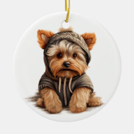 Personlig Yorkshire Terrier Hund Art Julgransprydnad Keramik