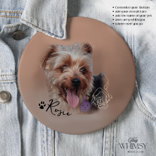 Personlig Yorkshire Terrier Hund Photo Knapp