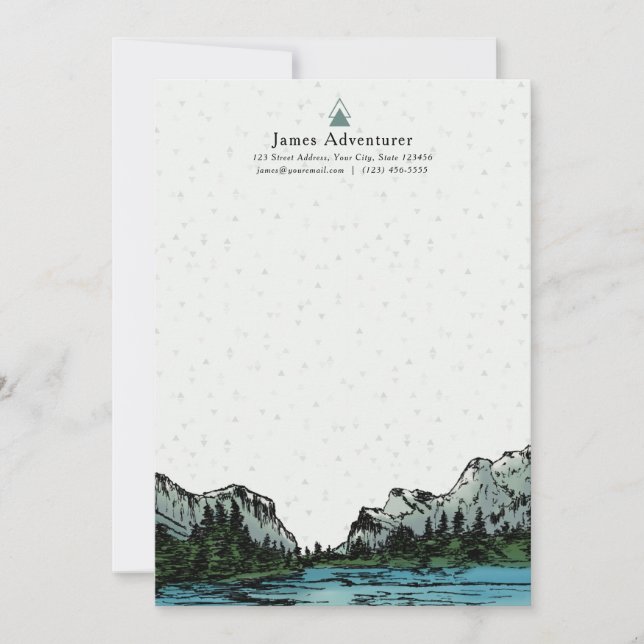 Personlig Yosemite Inspired Tack Notecard Kort (Framsida)