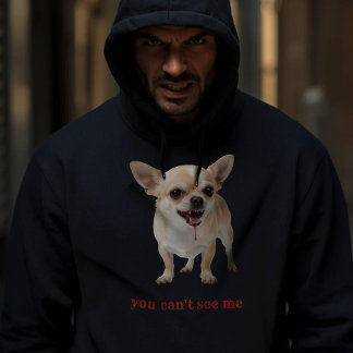 Personlig You Can't See Me Chihuahua WWE Hoodie
