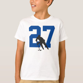 Personlig Youth Hockey Player-nummer Tee Shirt