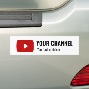 Personlig Youtube Channel Namn Anpassningsbar Bildekal