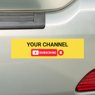Personlig Youtube Channel Namn Anpassningsbar Bildekal