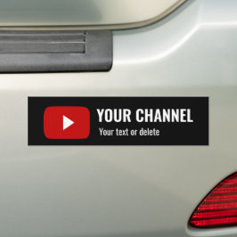 Personlig Youtube Channel Namn Anpassningsbar Blac Bildekal