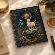 Personlig Yule-hjort Spiralanteckningsbok