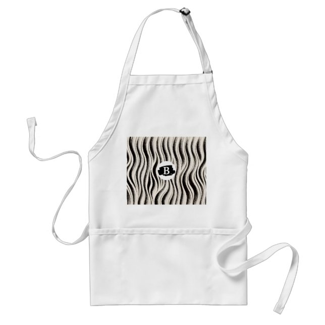 Personlig Zebra Rand Vuxen Apron Förkläde (Framsidan)