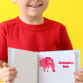 Personlig Zebra tillhöret bok till Självfärgande Stämpel