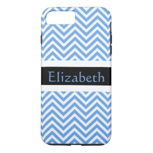 Personlig Zigzag Chevron Mönster Blue & White