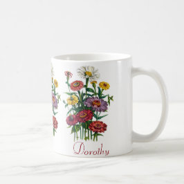 Personlig Zinnias Kaffemugg