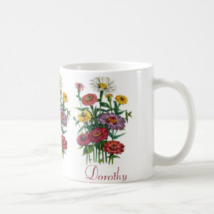 Personlig Zinnias Kaffemugg
