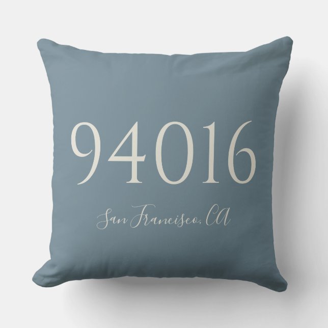 Personlig Zip-kod och New House Gift Kudde (Framsida)