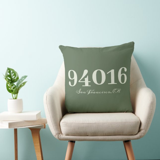 Personlig Zip-kod och New House Gift Kudde (Stol)