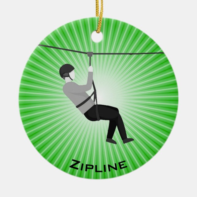 Personlig Zipline Ornament (Framsidan)