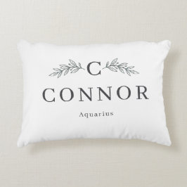 Personlig Zodiakmonogramaccentdynor Prydnadskudde