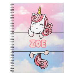 Personlig Zoe Unicorn Flickaktigt - bärbar dator Anteckningsbok