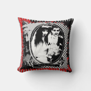 Personlig ZOMBIE bröllop bride groom Kudde