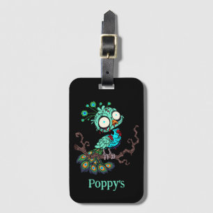 Personlig Zombie Peacock Bagagebricka